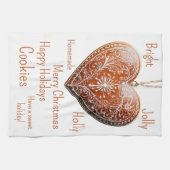 Traditioneel versierd kerstkoekje theedoek (Horizontaal)