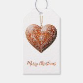 Traditioneel versierde kerstkoekjesvakantie cadeaulabel (Voorkant)