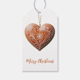 Traditioneel versierde kerstkoekjesvakantie cadeaulabel