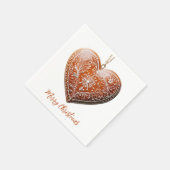 Traditioneel versierde kerstkoekjesvakantie servet (Hoek)