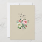 Traditioneel Victoriaans Roos Aankondiging (Achterkant)