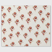 Traditioneel vintage kerstinpakpapier cadeaupapier (Vlak)