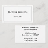 , traditioneel Visitekaartje (Voorkant / Achterkant)