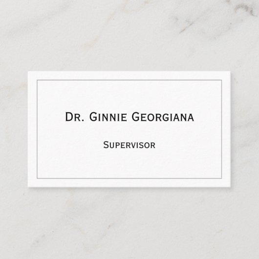 , traditioneel Visitekaartje (Voorkant)