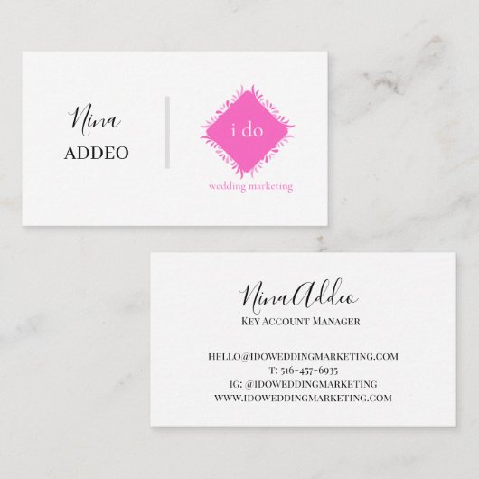 Traditioneel Visitekaartje met Logo (Voorkant / Achterkant)