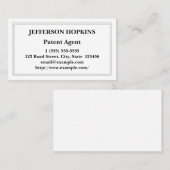 Traditioneel Visitekaartje octrooiagent (Voorkant / Achterkant)