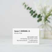 Traditioneel,  Visitekaartje van de advocaat (Staand voorkant)