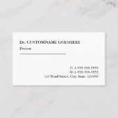 Traditioneel Visitekaartje voor professionele gezo (Voorkant)