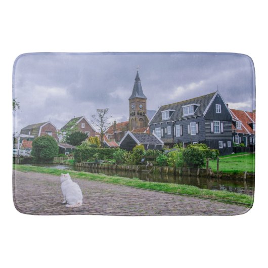 Traditioneel vissersdorp Marken in Nederland Badmat (Voorkant)