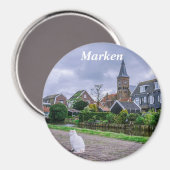 Traditioneel vissersdorp Marken in Nederland Magneet (Voorkant / Achterkant)