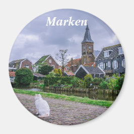 Traditioneel vissersdorp Marken in Nederland Magneet