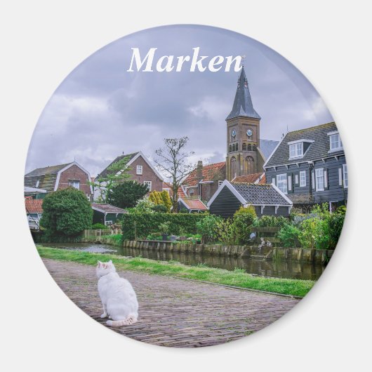 Traditioneel vissersdorp Marken in Nederland Magneet (Voorkant)