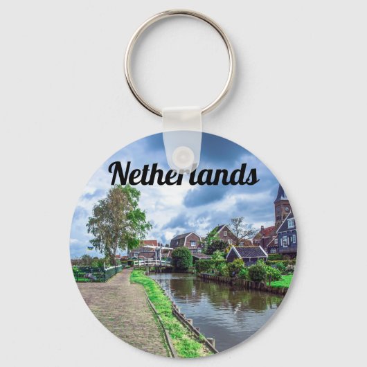 Traditioneel vissersdorp Marken, Nederland Sleutelhanger (Voorkant)