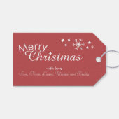 Traditioneel - Warm Rood -  cadeau Labels Cadeaulabel (Voorkant (Horizontaal))