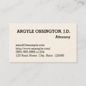 Traditioneel, wettelijk professioneel Visitekaartj Visitekaartje (Voorkant)