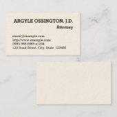 Traditioneel, wettelijk professioneel Visitekaartj Visitekaartje (Voorkant / Achterkant)
