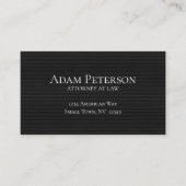 Traditioneel wit op zwart minimalistisch visitekaartje (Voorkant)