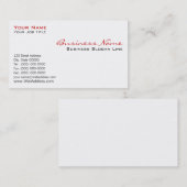 Traditioneel wit Visitekaartje (Voorkant / Achterkant)