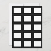 Traditioneel wit zwart eenvoudig klassiek Afstuder Kaart (Achterkant)