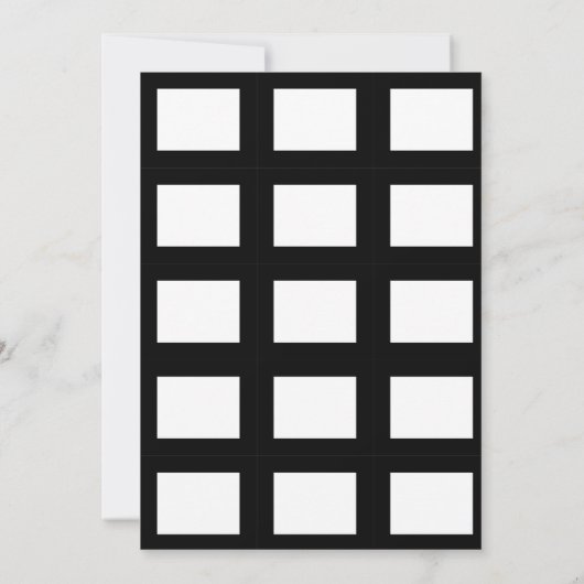Traditioneel wit zwart eenvoudig klassiek Afstuder Kaart (Achterkant)