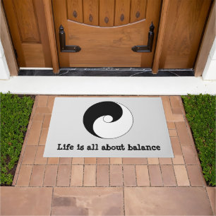Traditioneel Yin Yang Balance heilig symbool Deurmat