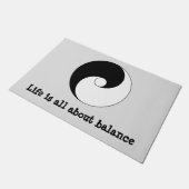 Traditioneel Yin Yang Balance heilig symbool Deurmat (Schuin)
