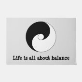 Traditioneel Yin Yang Balance heilig symbool Deurmat (Voorkant)