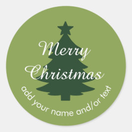 Traditioneel - Zacht Groen Aangepast Kerst sticker