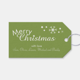 Traditioneel - zacht groen -  cadeau Labels Cadeaulabel