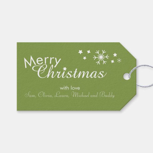 Traditioneel - zacht groen -  cadeau Labels Cadeaulabel (Voorkant (Horizontaal))