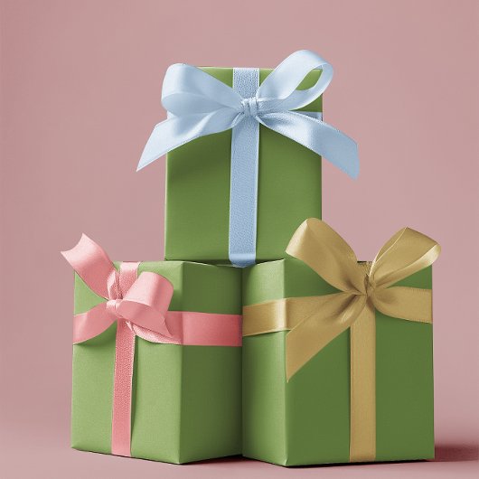 Traditioneel - zacht groen - inpakpapier vellen