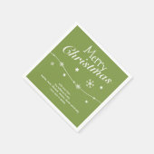 Traditioneel - Zacht Groen - Kerstservetten Servet (Hoek)