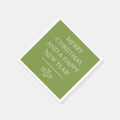 Traditioneel - Zacht Groen - Vrolijke Kerstservett Servet (Hoek)