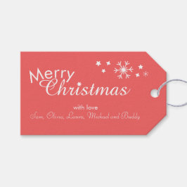 Traditioneel - Zacht Rood -  cadeau Labels Cadeaulabel