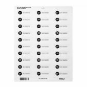 Traditioneel Zakelijk Aangepast 2 Regels Serif Tek Etiket (Full Sheet)