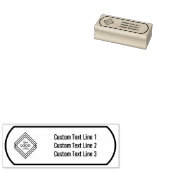 Traditioneel zakelijk aangepaste 3-regelige tekst rubberstempel (Gestempeld)