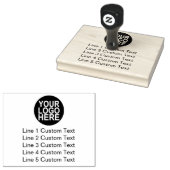 Traditioneel Zakelijk Bedrijf 5 Regels Met Logo Rubberstempel (Gestempeld)