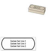 Traditioneel zakelijk ontwerp met 3 regels serif t rubberstempel (Gestempeld)