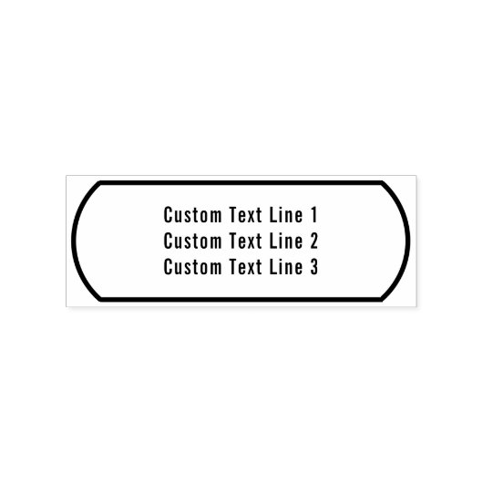 Traditioneel zakelijk ontwerp met 3 regels serif t rubberstempel (Afrduk)
