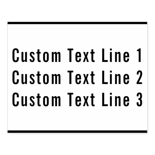 Traditioneel zakelijk ontwerp met 3 regels serif t rubberstempel (Afrduk)