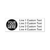 Traditioneel Zakelijk Stempel Met Logo 4 Regels (Design)