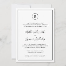 Traditioneel zwart en wit alles in één bruiloft