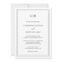 Traditioneel zwart en wit alles in één bruiloft