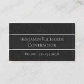 Traditioneel zwart, grijs en wit Visitekaartje (Voorkant)