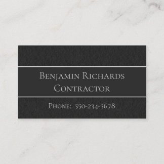 Traditioneel zwart, grijs en wit Visitekaartje