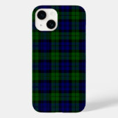 Traditioneel zwart horloge Plaid Tartan Case-Mate iPhone Case (Achterkant)