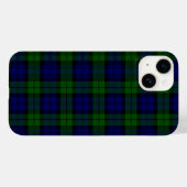 Traditioneel zwart horloge Plaid Tartan Case-Mate iPhone Case (Achterkant (horizontaal))