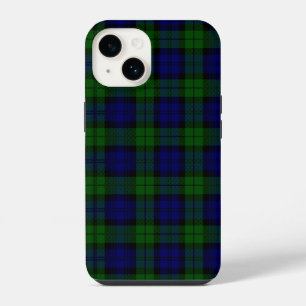 Traditioneel zwart horloge Plaid Tartan iPhone 14 Hoesje