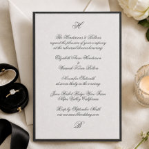 Traditioneel zwart schrift proefdiner bruiloft