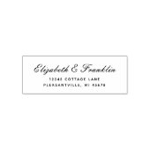 Traditioneel zwart script trouw retouradres  zelfinktende stempel (Design)